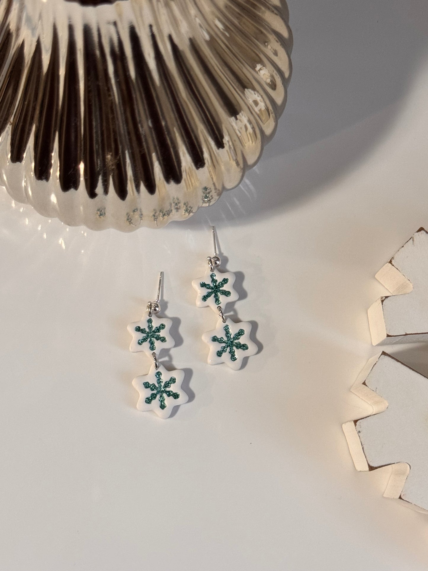 Sparkly Blue Snowflakes