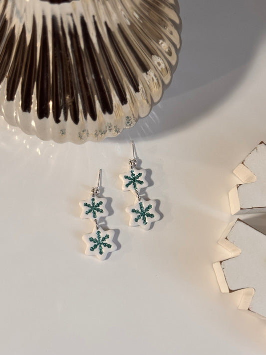 Sparkly Blue Snowflakes
