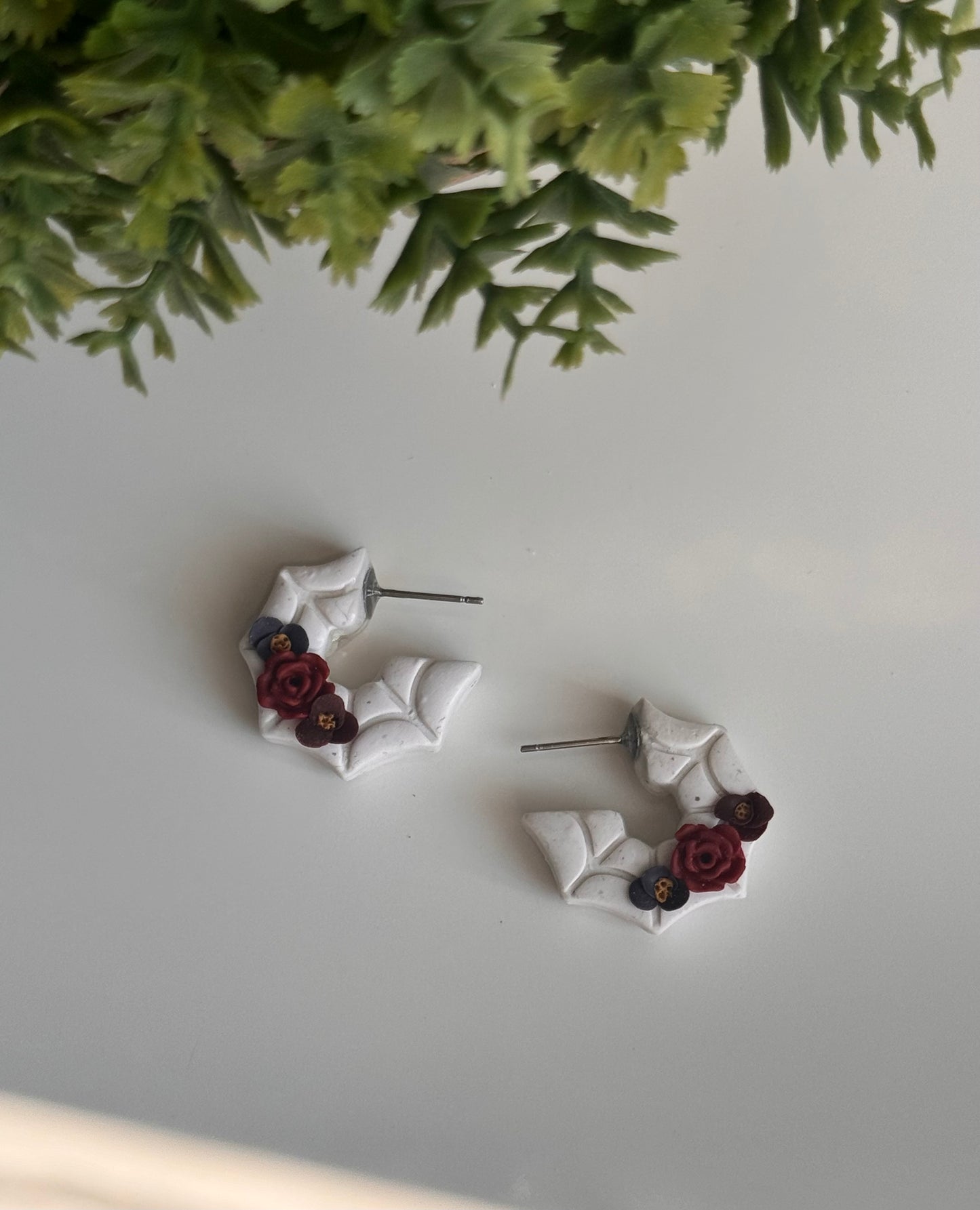 Mini Floral Spiderweb hoops