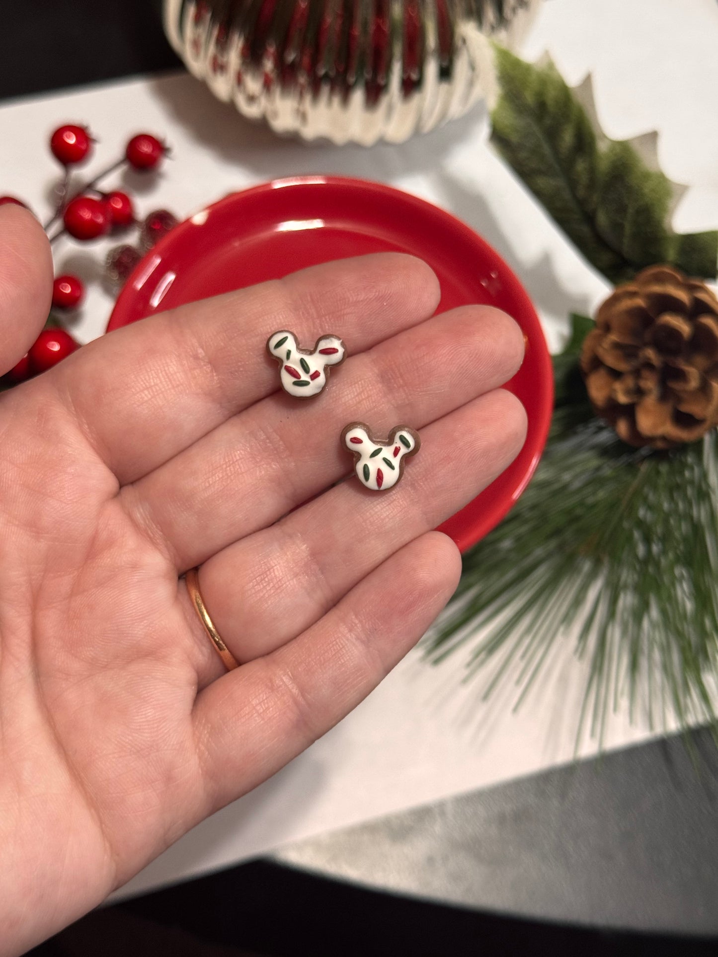 Mickey Gingerbread Studs