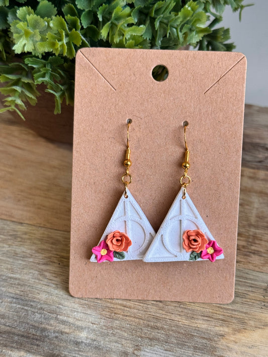 Deathly Hallows Floral Dangle