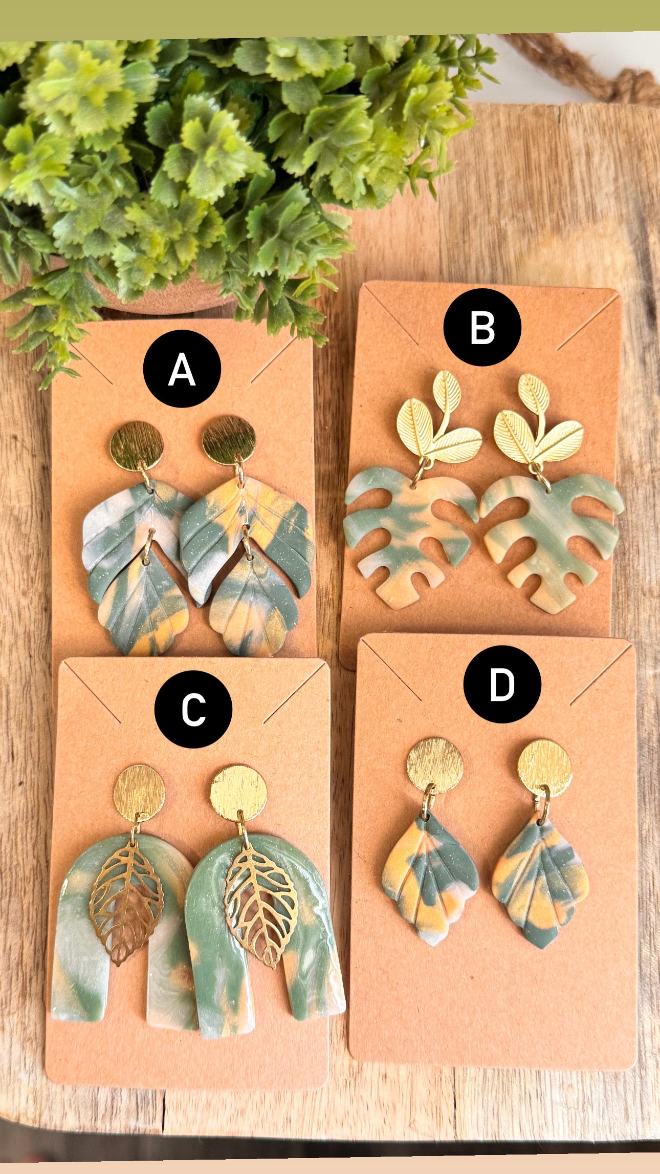 St pattys marbled earrings