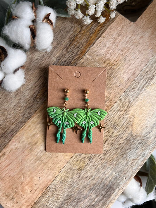 Ombré Luna Moth - dark green