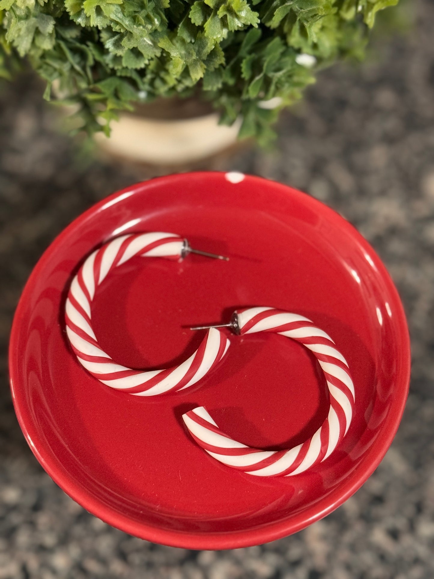Candy Cane Hoops - large