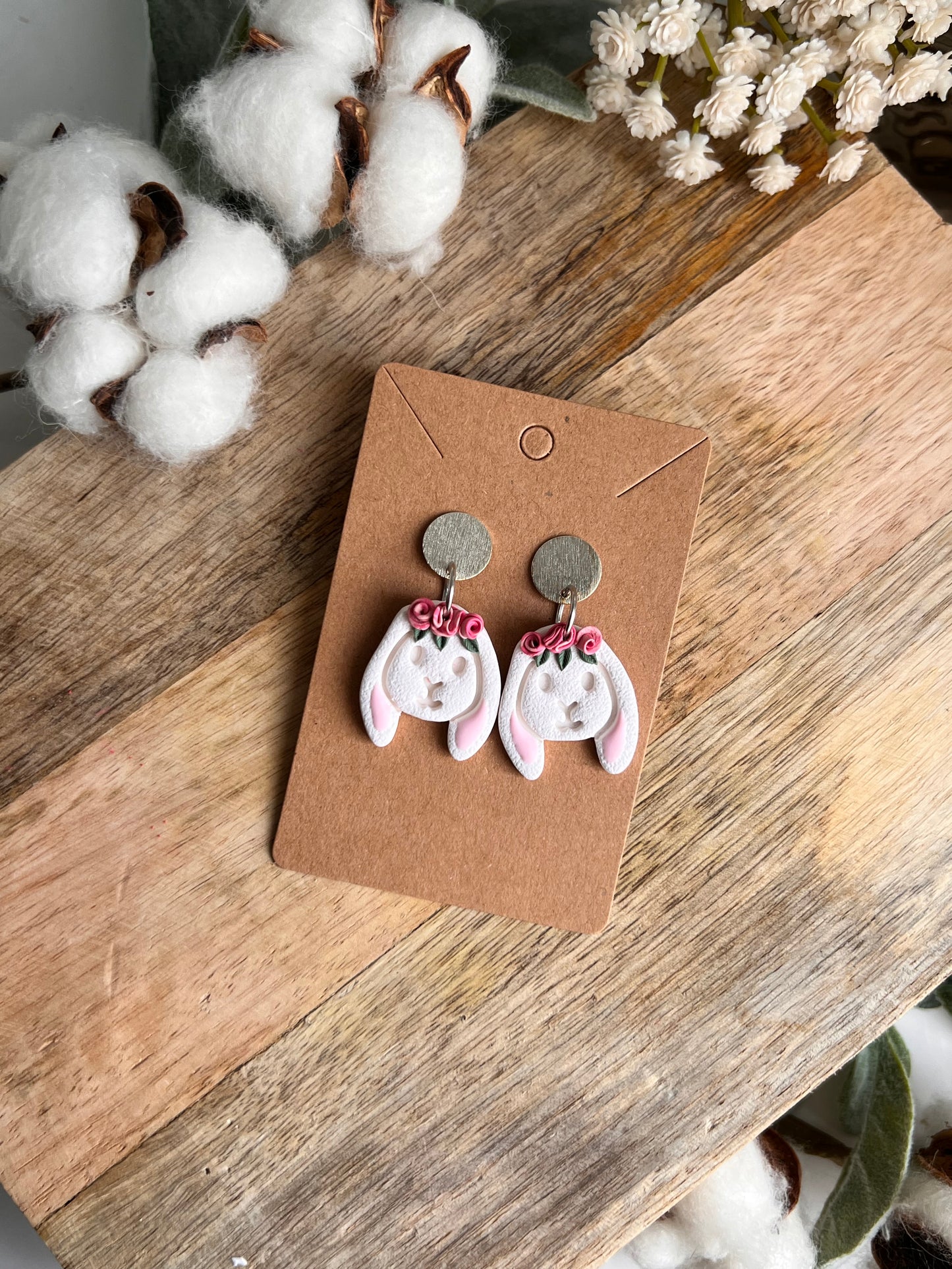 Pink floral Bunny