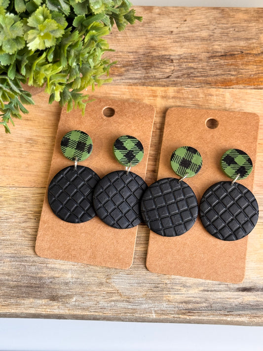 Green Buffalo Check and Quilted Texture