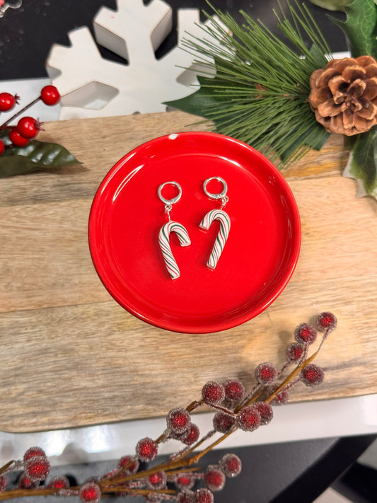 Red and Green Candycanes (silver)