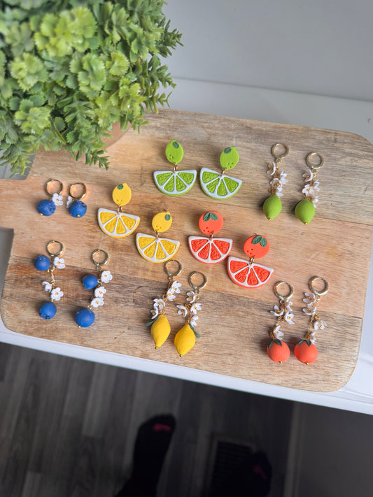 Citrus blooms and fruit slice dangles