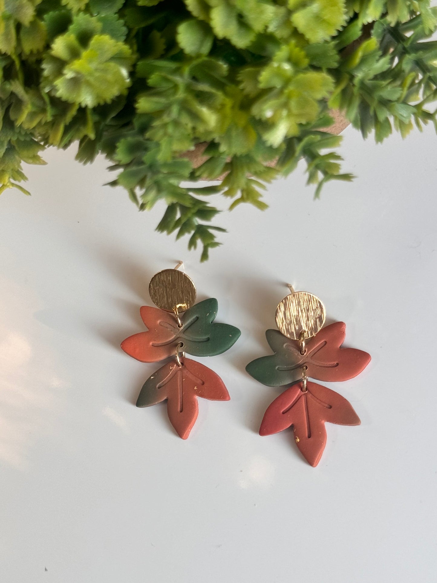 Falling Leaves - Green & Orange