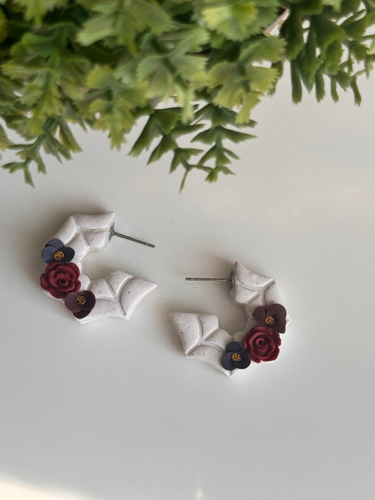 Floral Spiderweb Hoops
