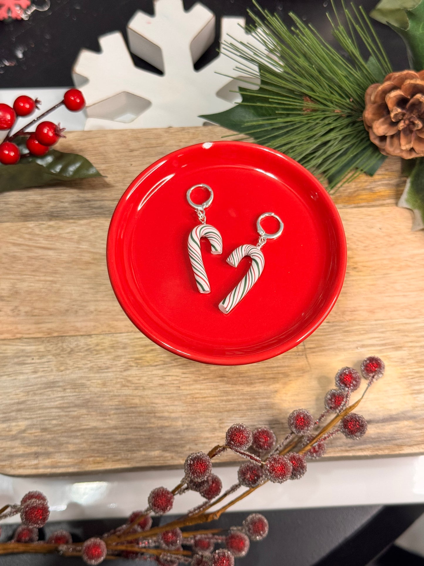 Red and Green Candycanes (silver)