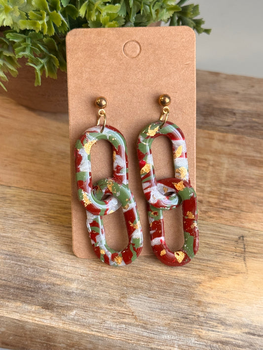 Marbled Christmas Dangles