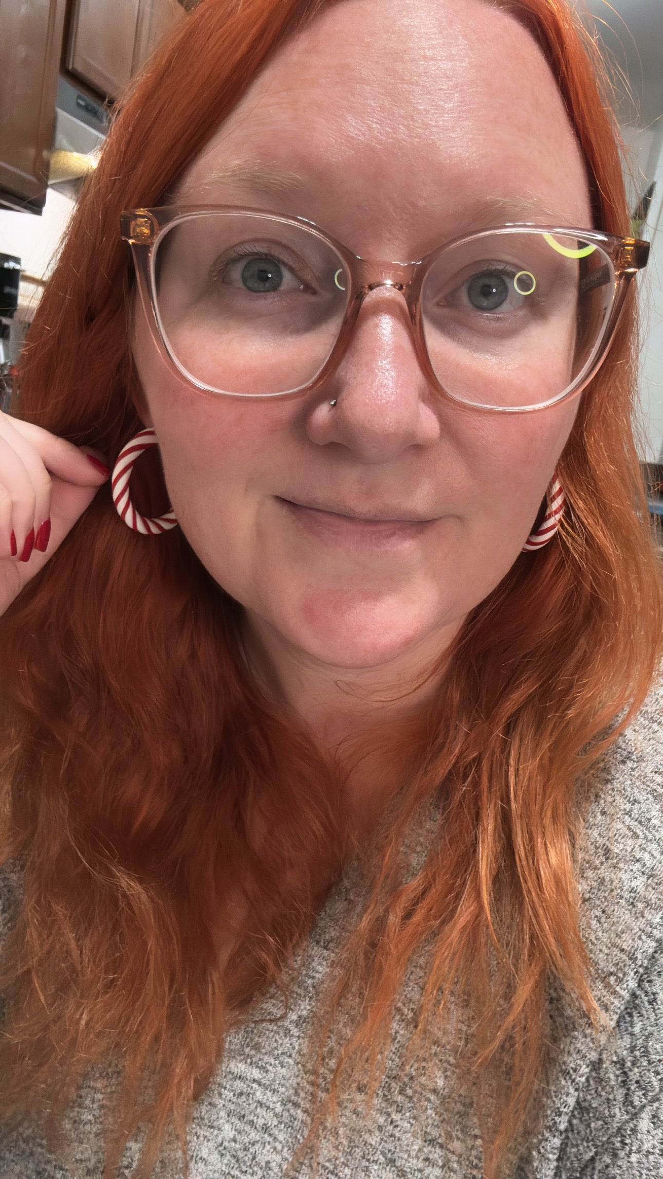 Candy Cane Hoops - large