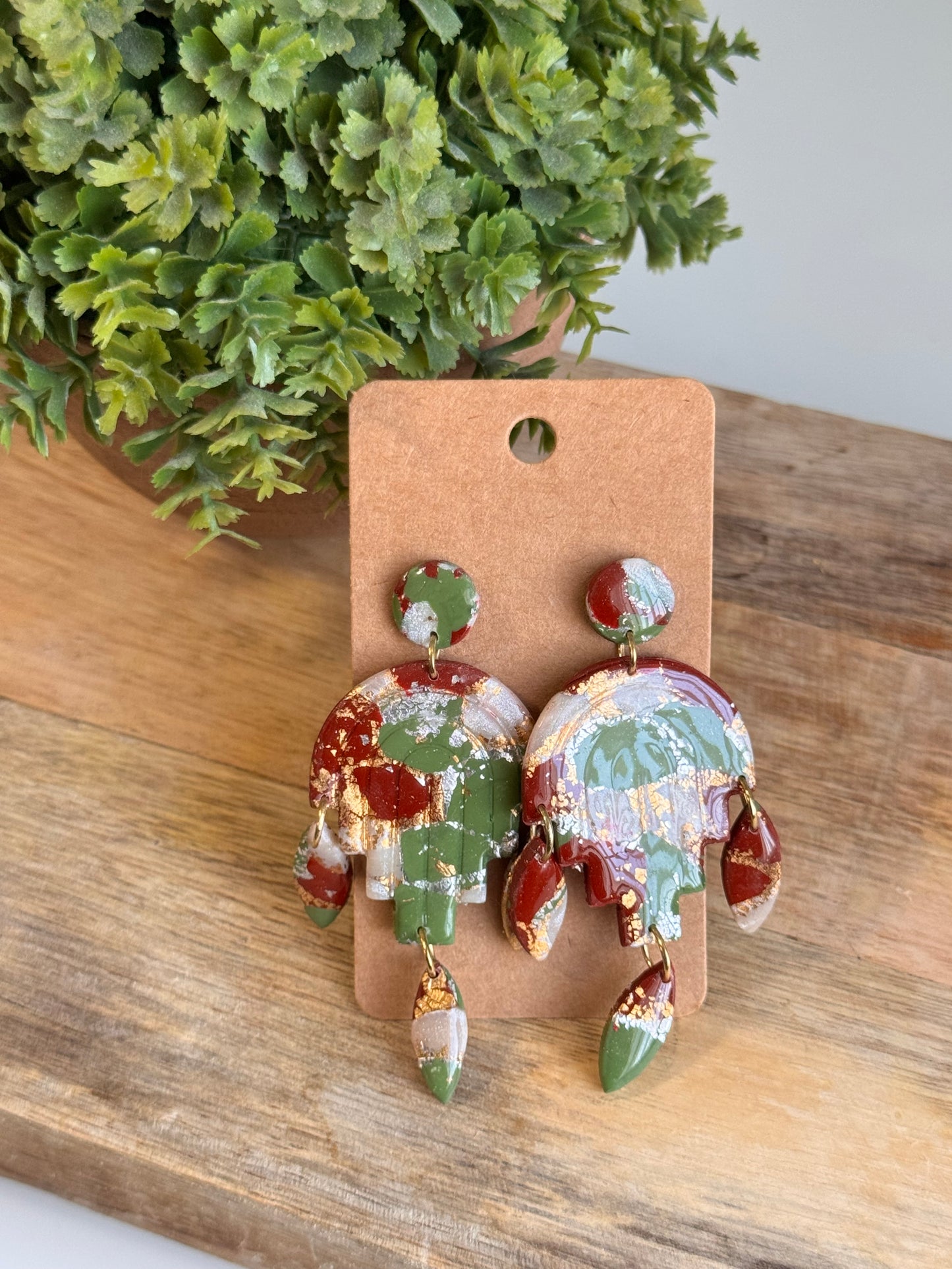 Christmas Marble Dangles - Large