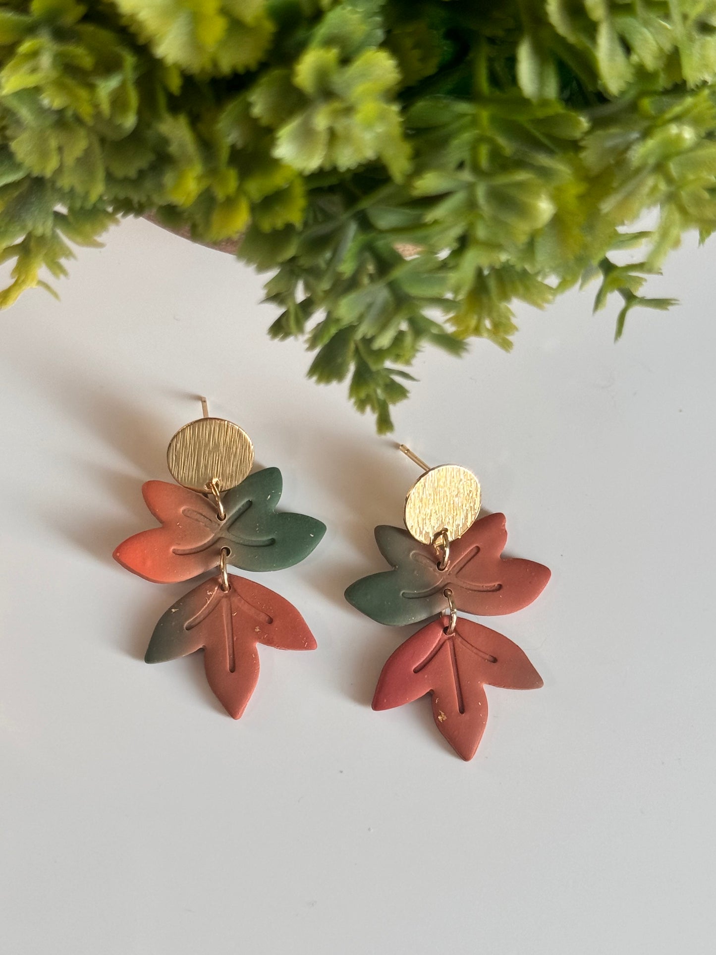 Falling Leaves - Green & Orange