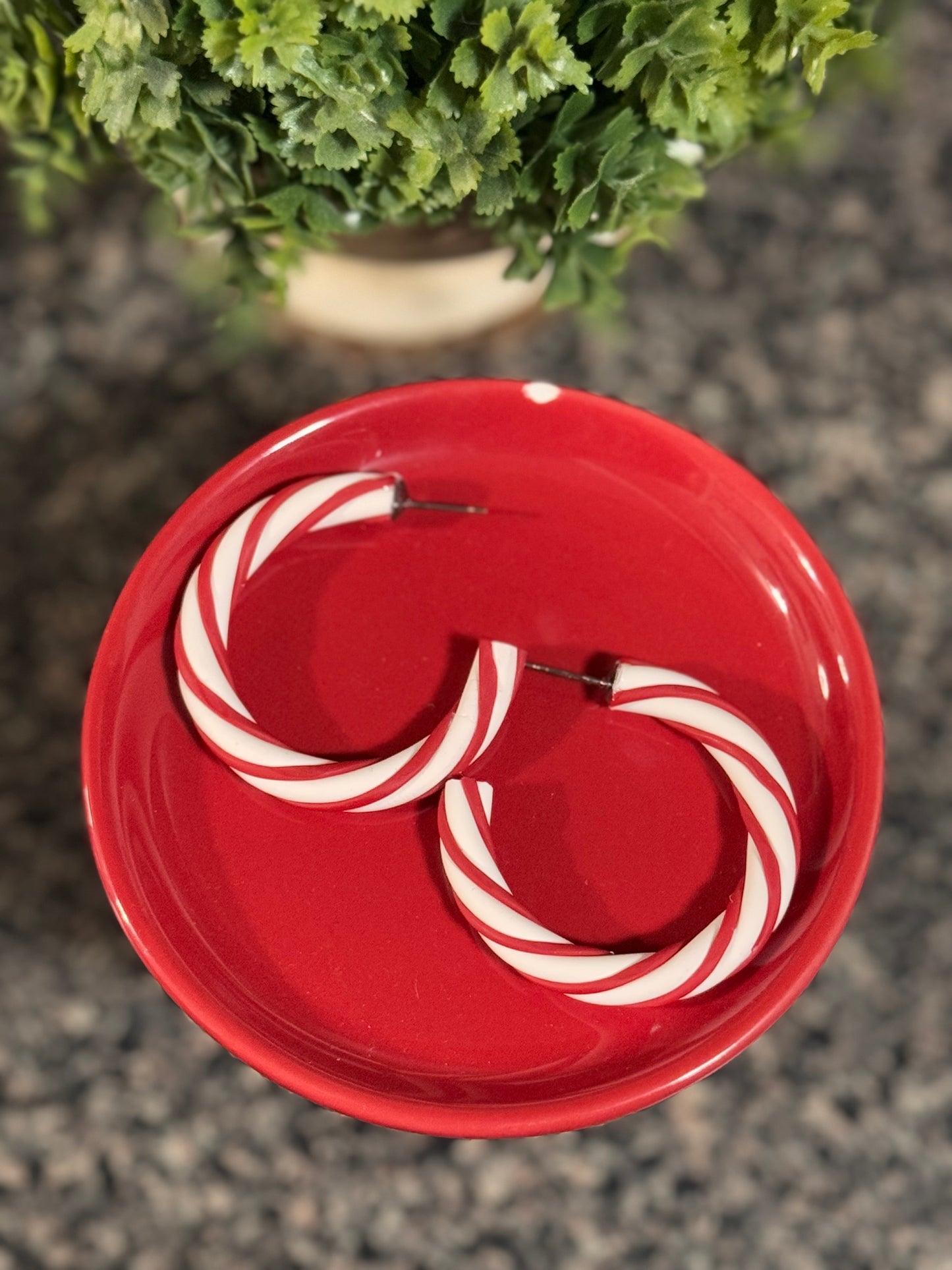 Candy Cane Hoops - large