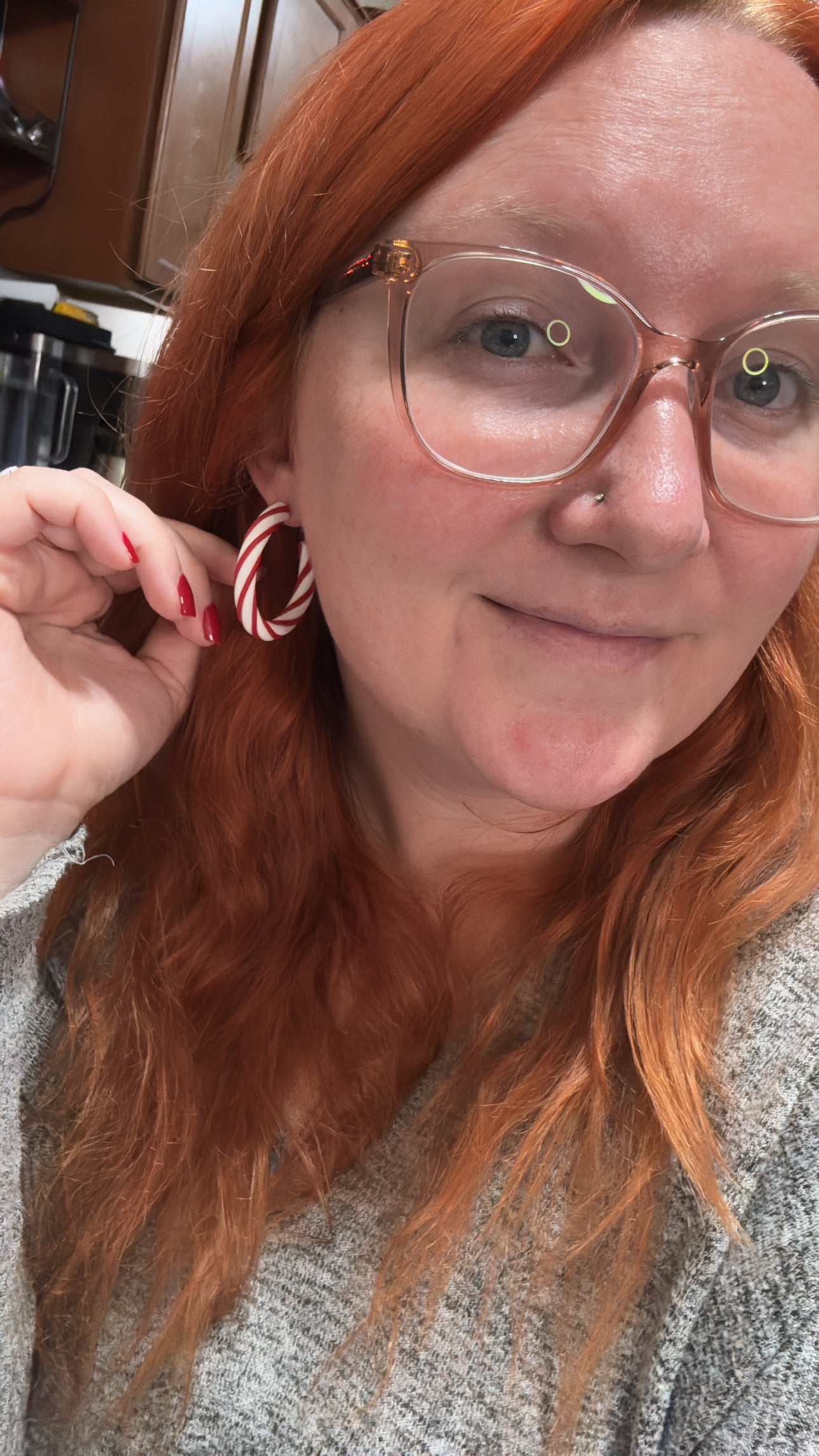 Candy Cane Hoops - large