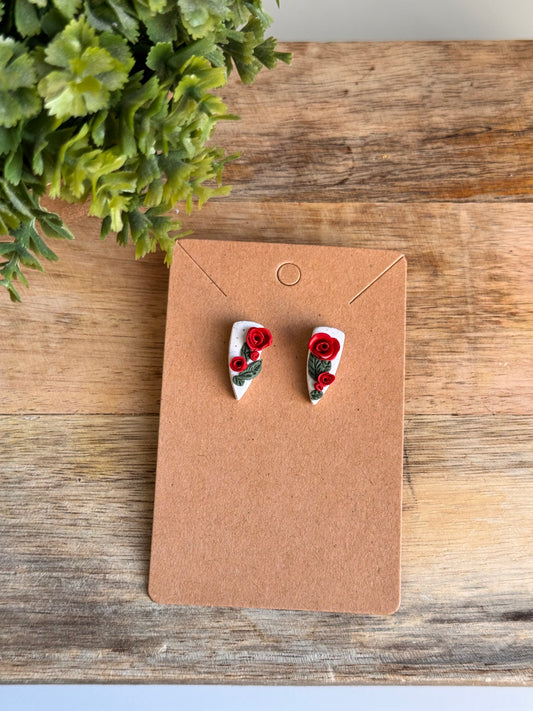 Tiny Rose Dagger Studs