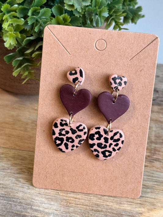 Heart shaped dangles