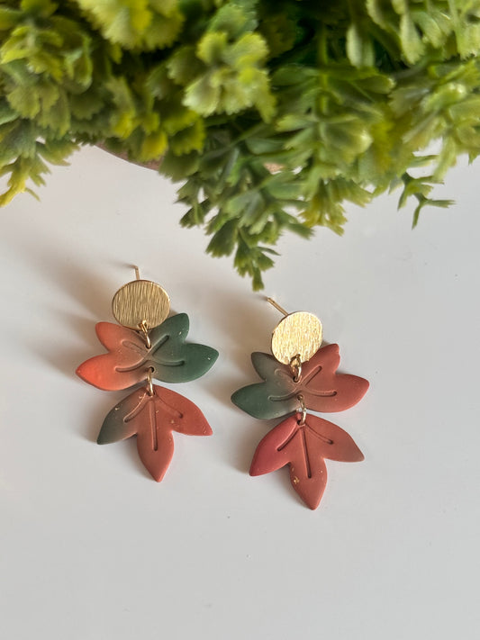 Falling Leaves - Green & Orange